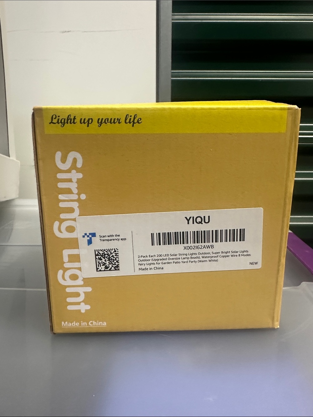 YIQU String Lights Box - Yellow Kraft Packaging